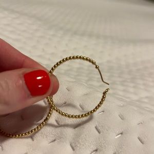 enewton beaded gold hoops!